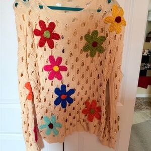 Colorful Floral Women's Sweater